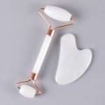 Set Accesorii pentru masaj facial si terapeutic Piatra de JAD (alb)