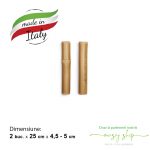 Bat din bambus pentru masaj 2 buc.x 25 cm (4-4,5 cm grosime), natur (Italia)